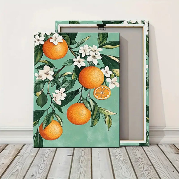 ROYCE GreenRoom アート作品 Orange&Park Dakota Fields 30*20,Vibrant Orange Tree Canvas Art With Wooden